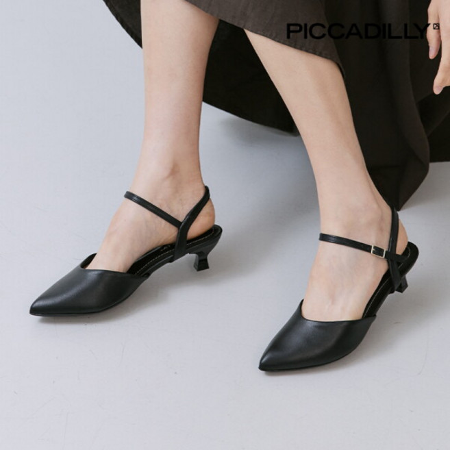 [피카딜리] [PICCADILLY] 740026 슬링백힐_블랙(4cm)