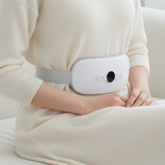 소브홀릭 복부 온열 찜질기 마사지기, 화이트, SH-W30