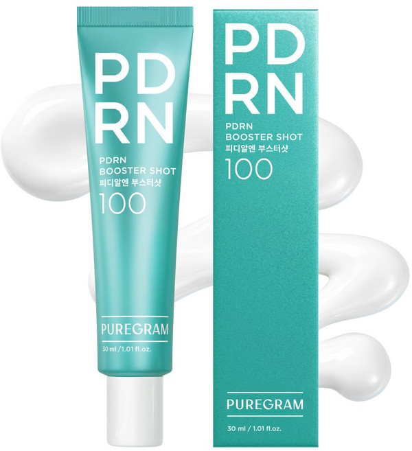 퓨어그램 비건 인삼 PDRN 니들 부스터샷 피디알엔 리페어 광채 탄력 보습 모공, 1개, 30ml