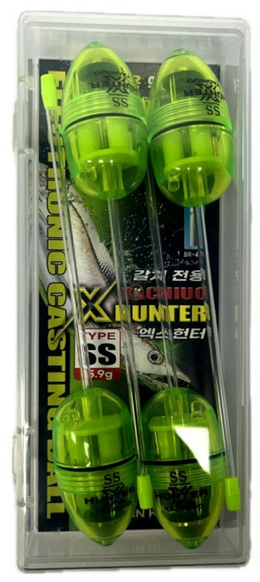 엑스헌터 전자 캐스팅볼 X-hunter 던질찌, 4개, 그린SS, SS