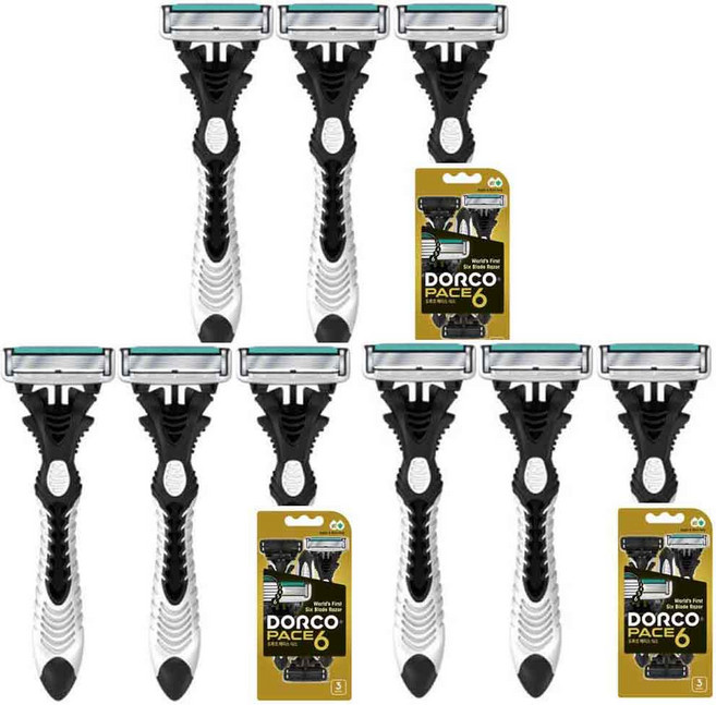 도루코 페이스6 일회용면도기 SXA100-3B 블리스터 포장 휴대용면도기 gil, 3개, 3개입