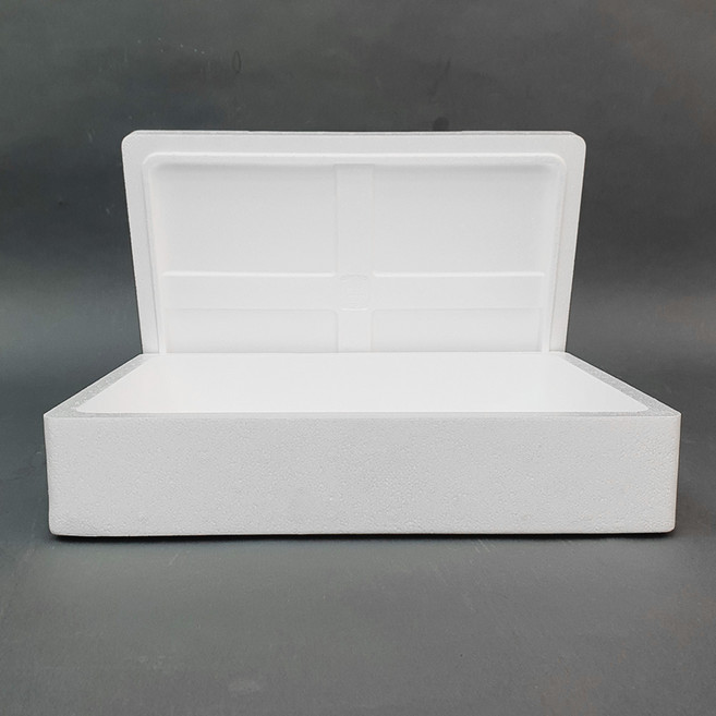 직사각 낮은형 7호 스티로폼박스 아이스박스 포장박스 외경 470x330x110mm, 20개, 흰색