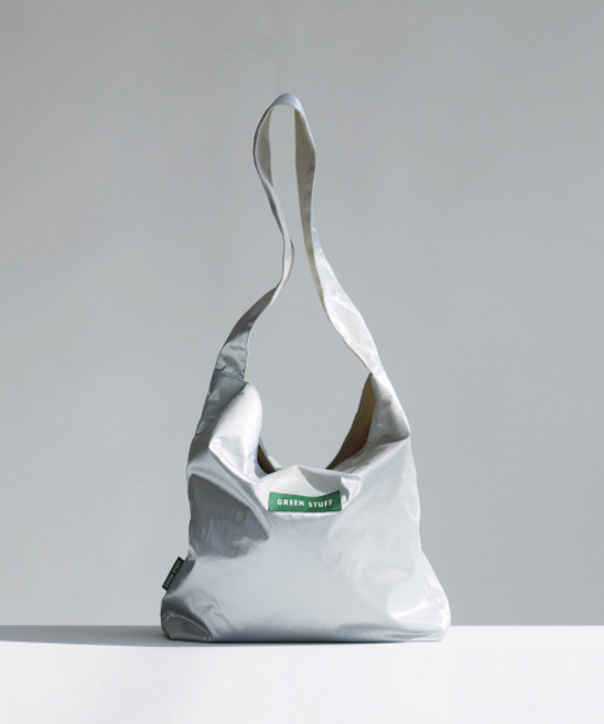 그린 STUFF 숄더백 가방 에코백 심풀 쇼퍼백 62 메탈릭 나일론 - 실버