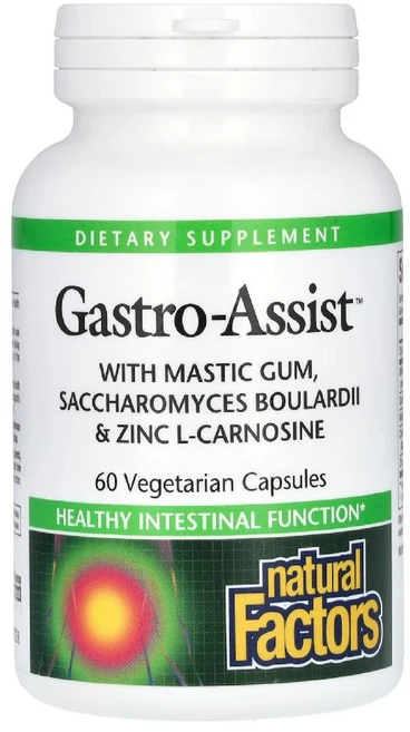 내츄럴팩터스 Gastro-Assist with 매스틱검 Saccharomyces Boulardii & 아연 L카르노신 비피도박테리움 60 Vegetarian Capsules, 60정, 1개 - 쿠팡