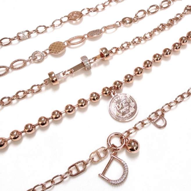 여성 데일리 코인 이니셜 럭셔리 체인 팔찌 6종 선택1
