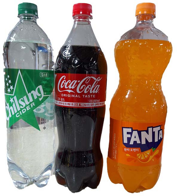 [드링킹] 코카콜라 1.25L 2개 +칠성사이다 1.25L 2개 +환타 오렌지 1.5L 2개, 6개