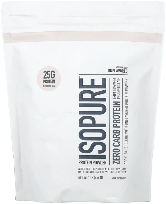 몸관리하세요 겨울입니다 Isopure 제로 탄수화물 프로틴 파우더 무맛 454g(1lb) 특별관리진행, Isopure제로탄수화물프로틴파우더무맛454g1lb, 454g, 1 - 쿠팡