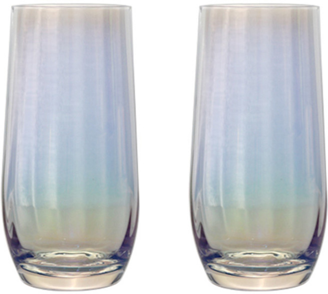 제이리빙 홀로그램 오로라 유리컵 글라스, 티니블랑 샤인 하이볼, 2개