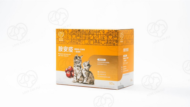 樂健飛LOVE CAN FLY 胺安疫貓咪離胺酸甘胺酸蔓越莓NDS 全新升級配方 90包X1盒, 1個, 【新配方】離胺酸, 免疫/抗氧化, 90份