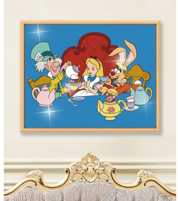 보석십자수 디즈니 캔버스형 앨리스 티타임 40x50, 1개