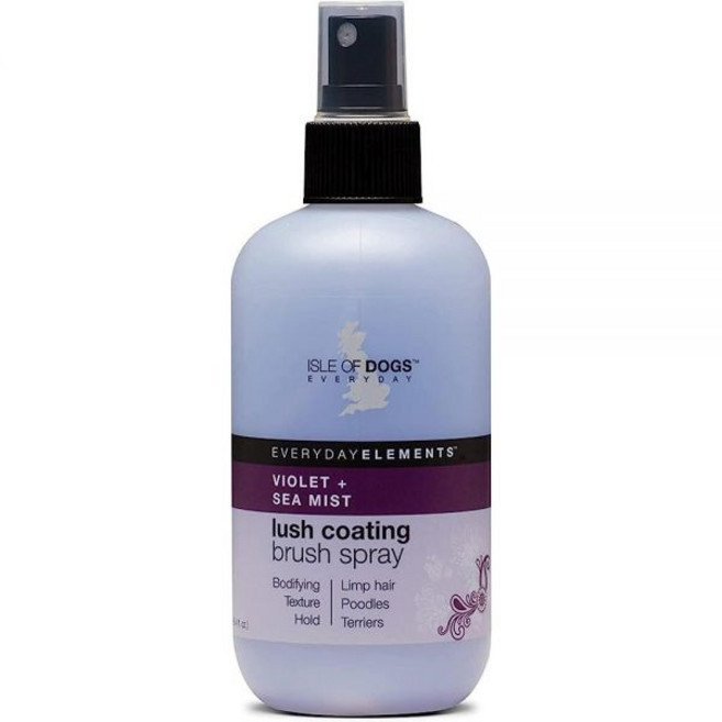 Isle of Dogs - Everyday Elements 강아지용 러쉬 코팅 브러시 스프레이 바이올렛 + 씨 미스트 매일 사용하는 볼류마이징 목욕 사이에 더 풍성하고 푹신한, 1개