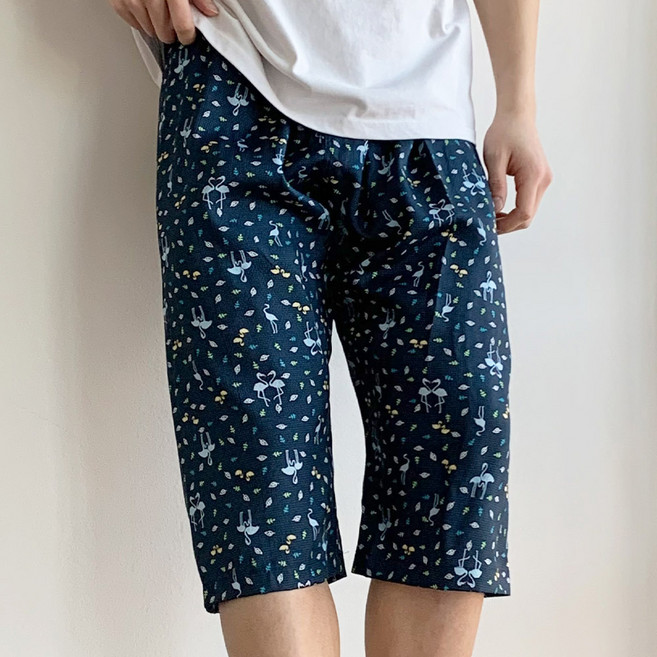 맨스핏 국내생산 여름 인견 7부 바지 남자 파자마