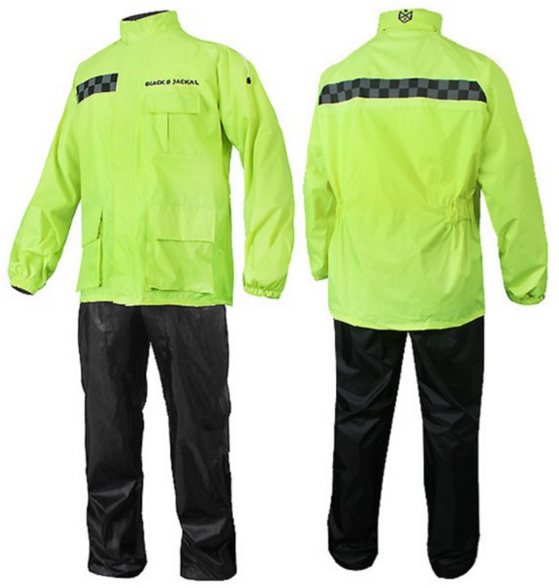 블랙비자칼 우의 비옷(모자형) BBJ RAIN SUITS 2PCS SET