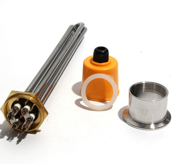 LUJINXUN DN40 47mm BSP 스레드 히터 요소 220V/380V 물 탱크 3KW/4.5KW/6KW/9KW/12KW 10 201SS 튜브 구리 스레드 1pc, [00] 9KW  295mmL, [00] 380V용, [19] 회색