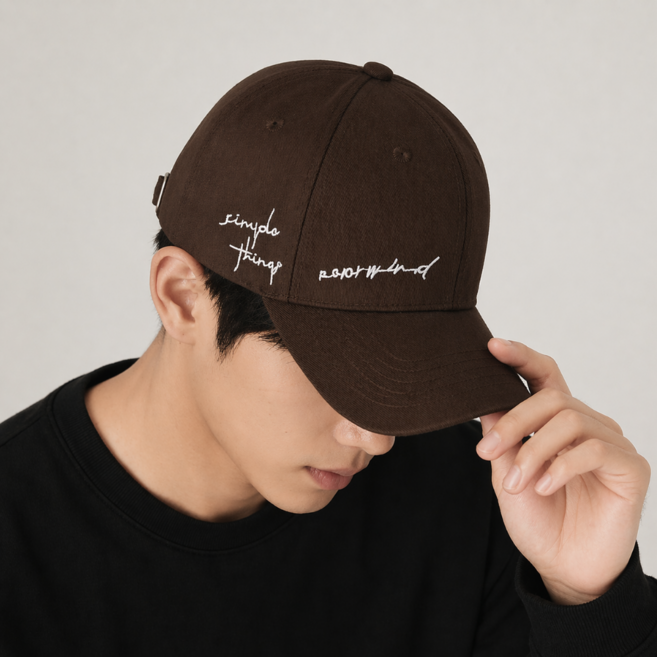 어썸H 1+1 캡모자 남녀공용 영문 자수 볼캡 빅사이즈 모자 야구모자