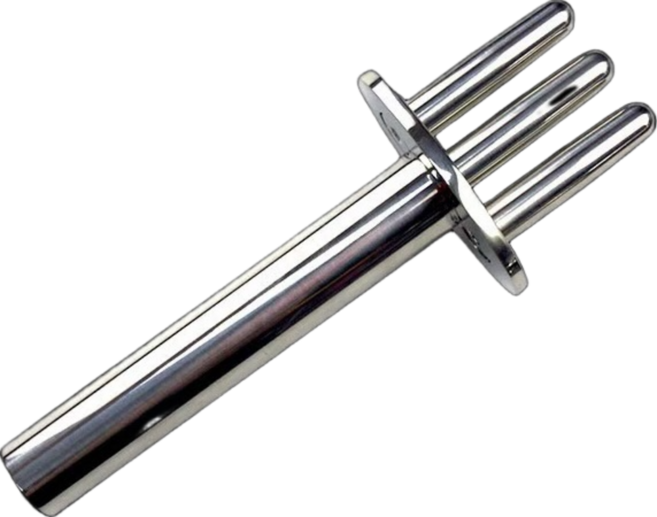 무드온 삼지창 괄사 마그네틱 테라피 스틱 마사지기 얼굴 전신 두피, 실버, 1개