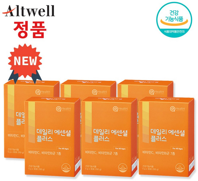 앨트웰 비타민C 데일리 에센셜 플러스, 5g×180포(6개월분), 6박스, 150g