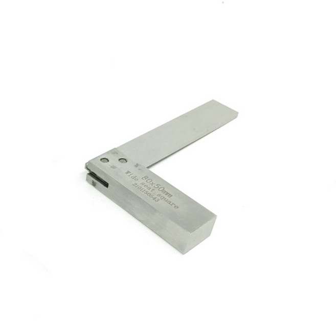 공구팜 케이스 포함 1급 열처리 초강력 대붙이용 직각자 50mm x 80mm, 1개