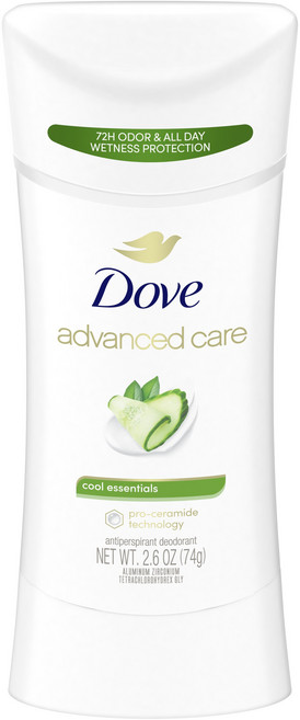Dove 어드밴스드 케어 데오도란트 쿨 에센셜, 74g, 1개