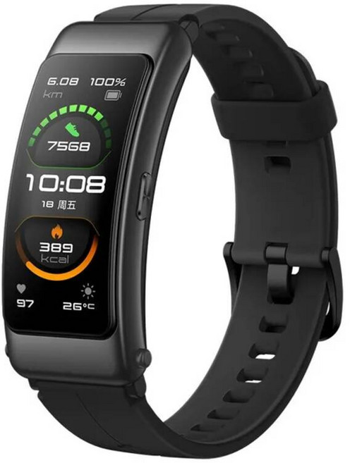 스마트 워치 손목 밴드 화웨이-Talkband 6 분리형 블루투스 이어폰 화웨이 B6 스포츠 피트니스 모니터링 팔찌, Graphite Black