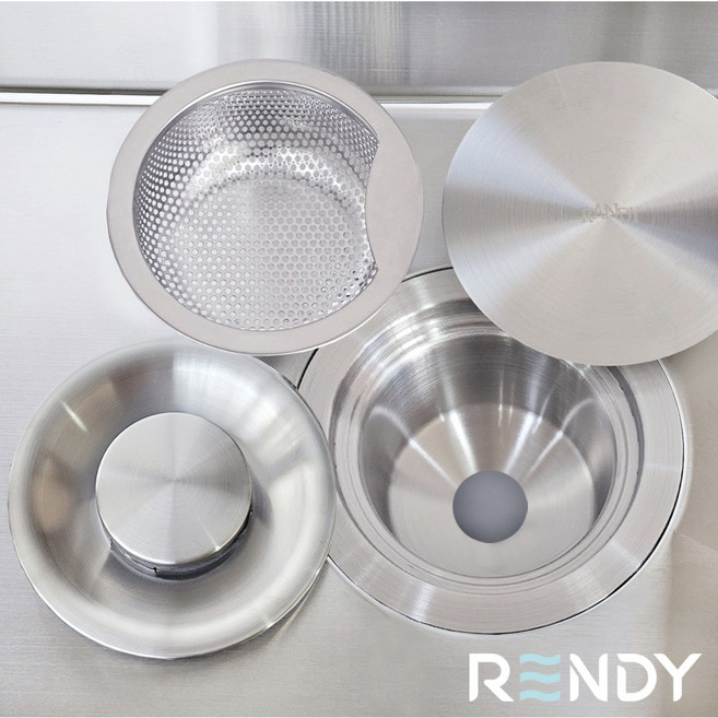 랜디 올스텐배수구 스텐 싱크대 배수구 배수관 배수통 주방 트랩 교체, 1세트