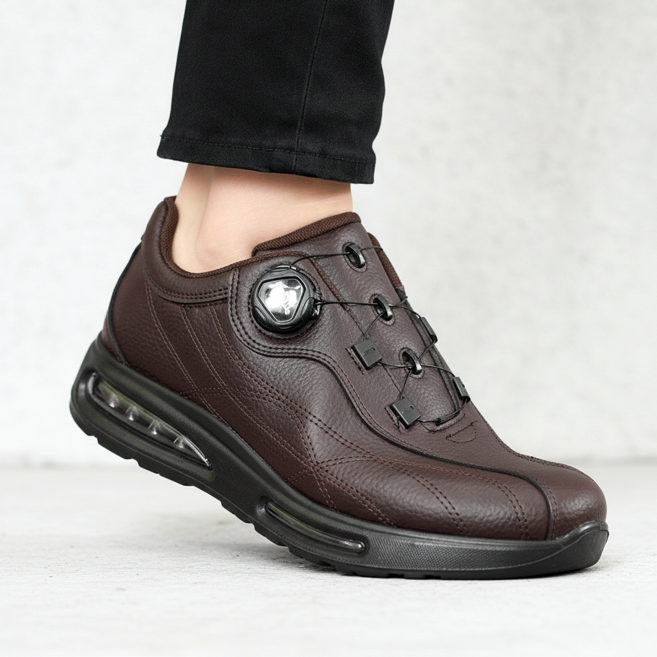 에버라스트 남자 다이얼 에어 쿠션 발편한 운동화 경량 가죽 워킹화 가벼운 사계절 데일리 남성 신발 트레일 러닝화