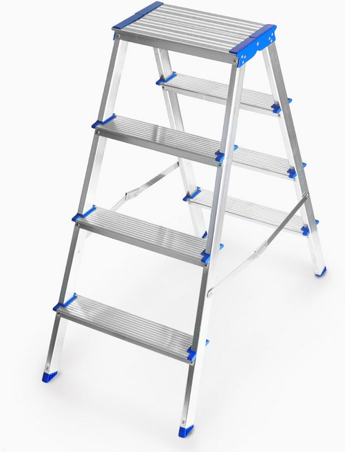 [오늘출발] 접이식 사다리 광폭형 가정용 광폭사다리 2단 3단 4단 5단 a형 알루미늄 경량 도배 우마 현장 발판넓은사다리, 1개