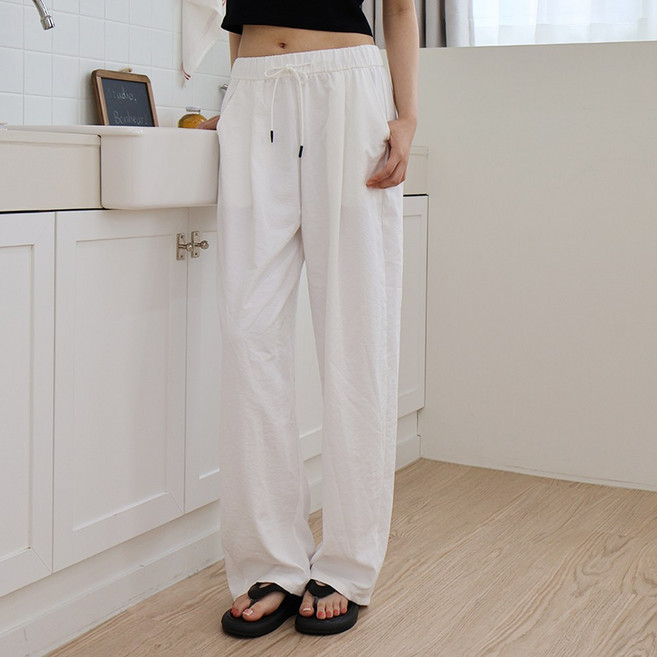 소일레 여자 쿨링 나일론 아이스 와이드 팬츠 숏/기본/롱기장 5color