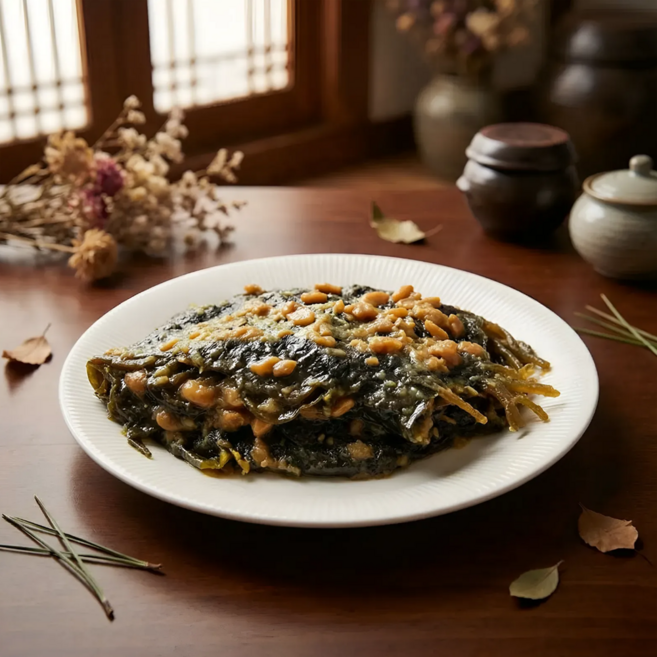 맛있는 된장깻잎 장아찌 전통식 깻잎무침 가정식 반찬, 1kg, 1개