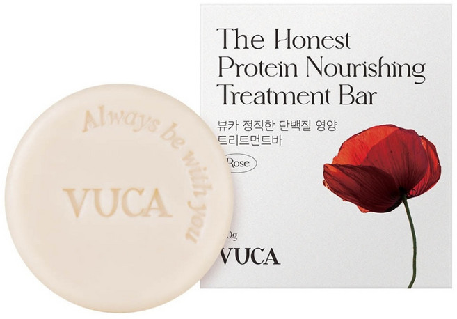 뷰카 정직한 단백질 영양 헤어트리트먼트바 로즈, 100g, 1개