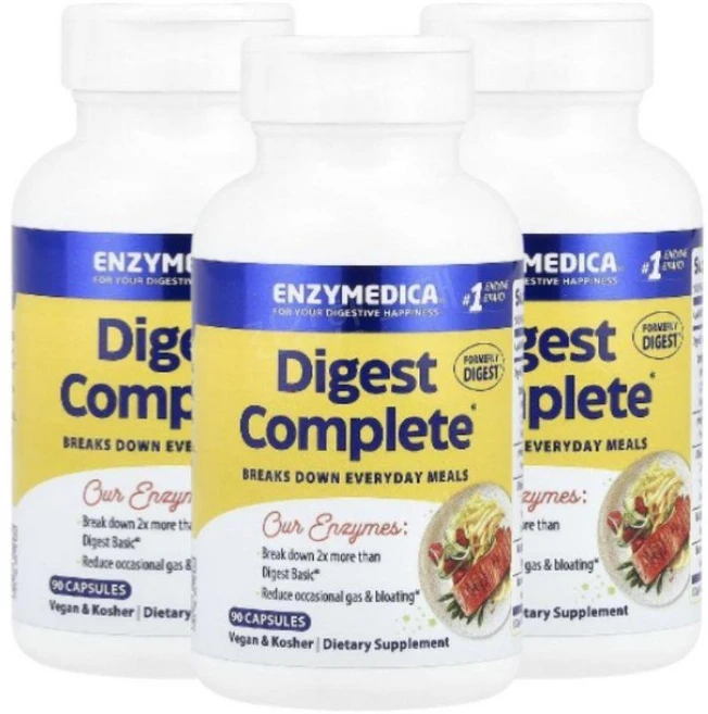 엔자이메디카 효소 다이제스트 컴플리트 엔자임 90캡슐 3개 DigestComplete, 90정 - 쿠팡