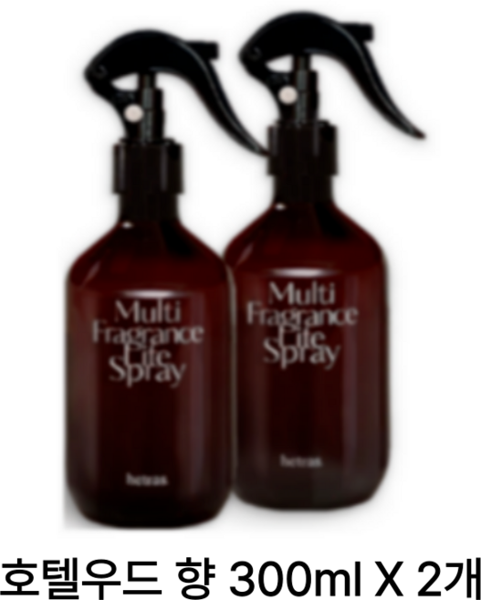 헤트라스 섬유탈취제 멀티스프레이 2개, 1세트, 호텔우드, 300ml