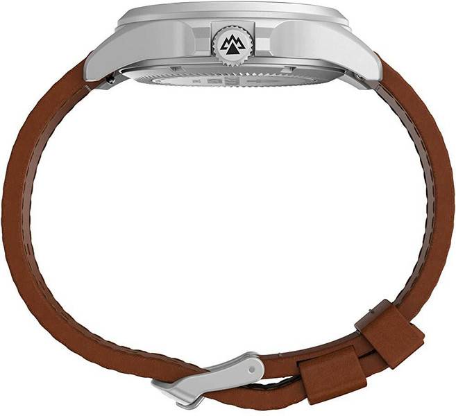 Timex 남성용 익스페디션 노스 필드 포스트 솔라 41mm 시계 브라운/블루. 41mm 익스페디션 노스 필드 포스트 태양열 친환경 가죽 스트랩 시계