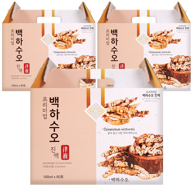 건강중심 국산 백하수오즙 백수오 진액, 180개, 100ml