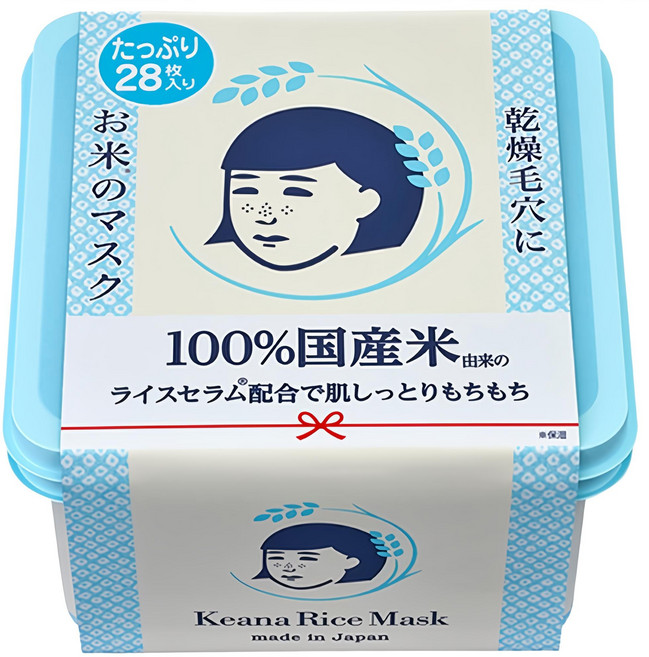 石澤研究所 毛穴撫子日本米精華保濕面膜 28枚入, 1組