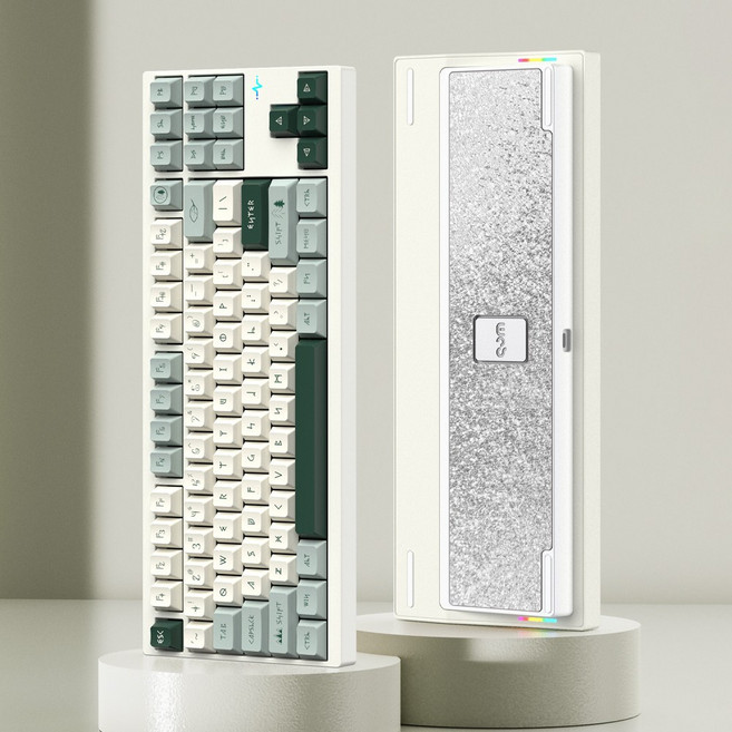 [국내정품] WOB CRUSH80 풀 알루미늄 유무선 블루투스 게이밍 기계식 키보드 극지해축, 화이트, 제조사축