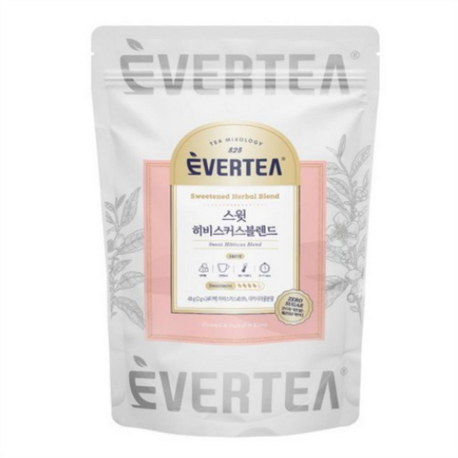 에버티 제로슈가 스윗 히비스커스 블렌드 생분해티백, 24개입, 4개