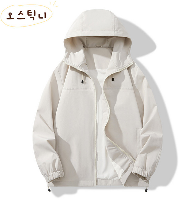 오스틱니 초특가 봄가을 커플 후드 바람막이 경량 카고 코트 트렌디 데이트룩