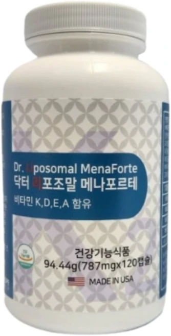 닥터 리포조말 메나포르테 120캡슐 뼈 건강부터 면역력 항산화 피부까지! 사방팔방 챙기는 멀티 비타민 솔루션!, 1개 - 쿠팡