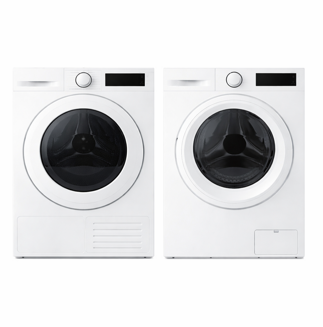 삼성전자 9kg 드럼 세탁기+건조기 직렬설치 DV90TA040KE+WF40F09M0Y 키트 포함 삼성 설치 지원, 화이트, 병렬설치