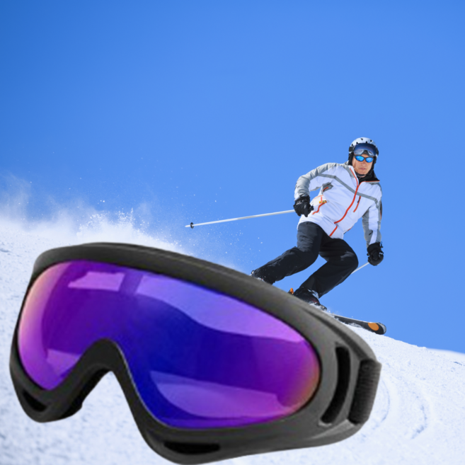 KD-0 투명 스포츠 자외선차단 스키고글 안경 병용 스노우보드, B 컬러렌즈, 1개