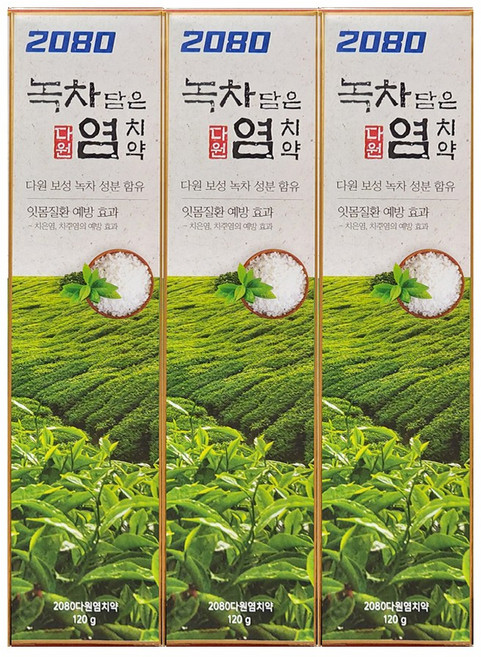 2080 해죽순 녹차담은 염치약 3개, 120g
