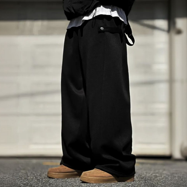 시온 사이드 스냅 와이드 트레이닝팬츠