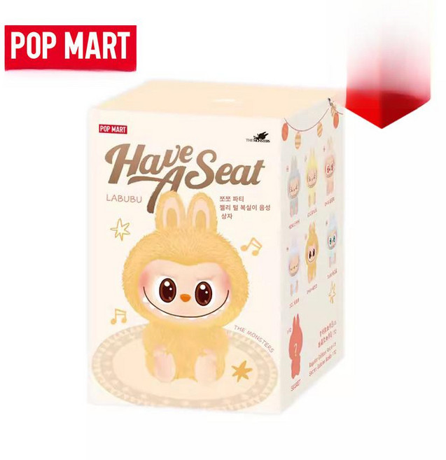 플로라323 라부부인형 라부부시크릿인형, 공식 정품, 1개, 2세대 앉아 있는 파티 랜덤 1개