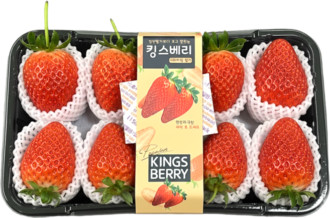 신선민국 논산 킹스베리 대왕 딸기, 1박스, 특 500g (35g 이상)