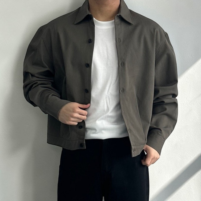 [봄신상특가] 남자 면 트러커 숏 봄 가을 남녀공용 크롭자켓