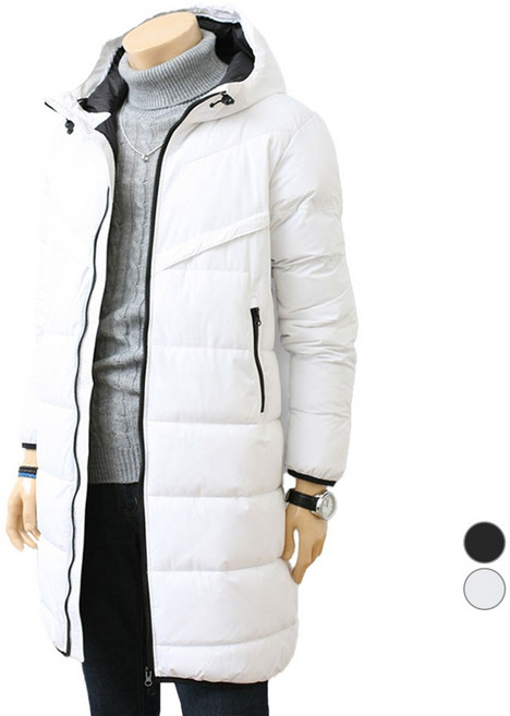 블루포스 남성용 카이듄 지퍼 폴리 롱 패딩 점퍼