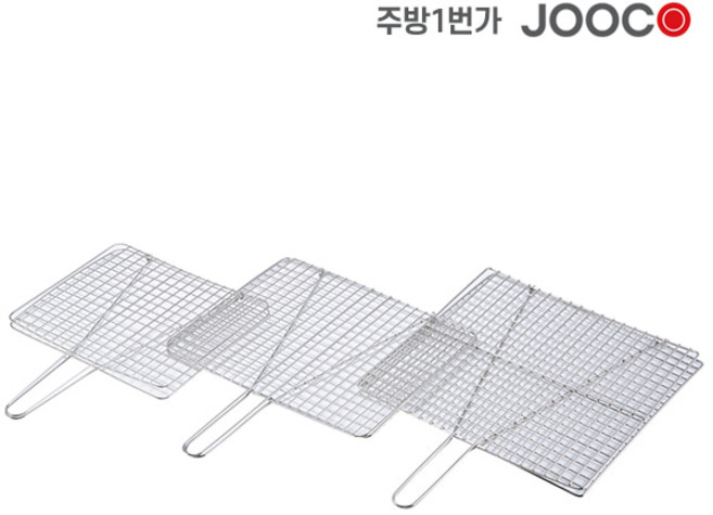 주방1번가 주코(JOOCO) 스텐 겹석쇠 그릴 구이판 불판 철망, 중 (300x240), 1개