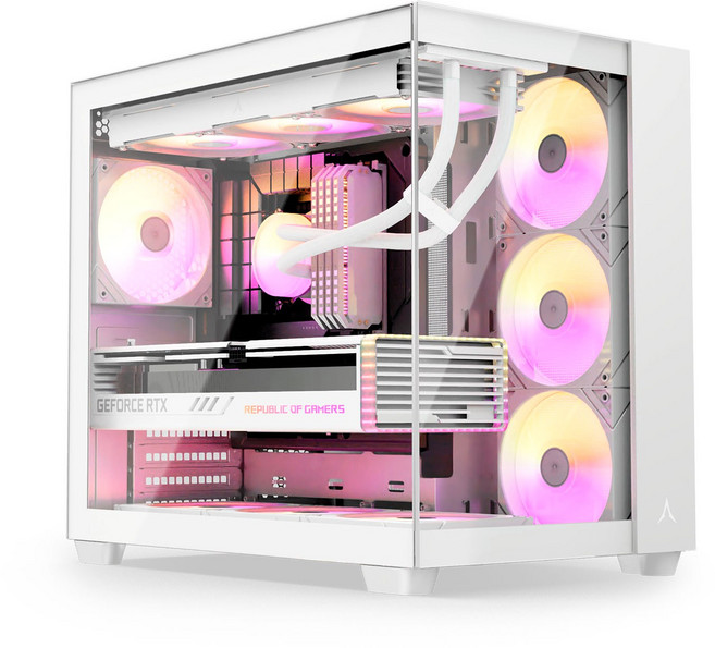 앱코 블루웨일 ARGB BTF 미들타워 케이스 화이트 UD50, 1개