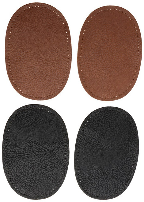 QDY 타원형 팔꿈치 / 무릎 패치에 2 쌍 가죽 바느질 바느질 공예 아플리케 수리